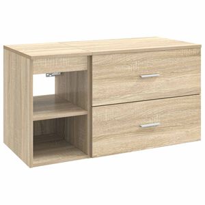 vidaXL Bathroom Furniture Set 2 pcs Sonoma Oak Engineered Wood