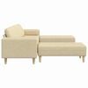 vidaXL Sofa Set Cream Fabric