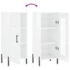 vidaXL Sideboard High Gloss White 34.5x34x90 cm Engineered Wood