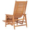vidaXL Garden Lounge Chair with Footrest Solid Teak Wood