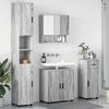 vidaXL Bathroom Furniture Set with Drawer with Door 4 pcs Grey Sonoma