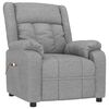 vidaXL Massage Chair Light Grey Fabric