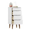 vidaXL Drawer Cabinet MOLDE White 40x35x82 cm Solid Wood Pine