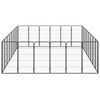 vidaXL 28-Panel Dog Playpen Black 50x100 cm Powder-coated Steel