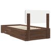 vidaXL Bed Frame with Headboard Brown Oak 100 x 200 cm Engineered Wood