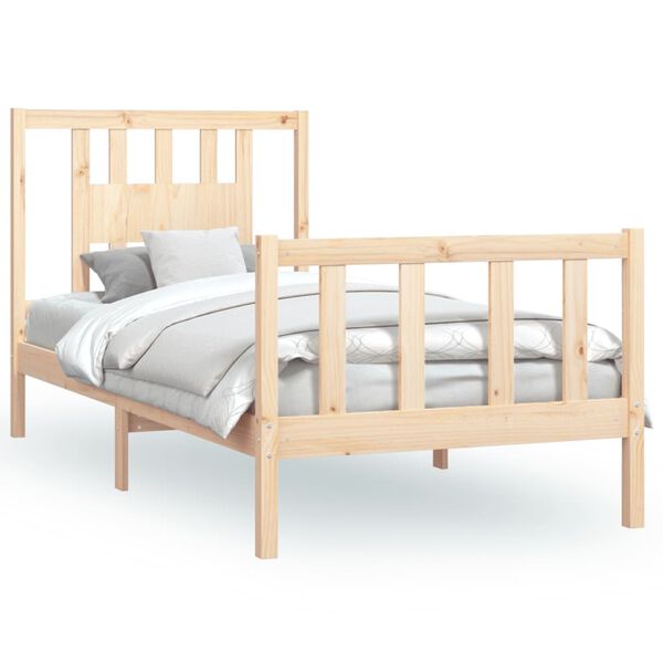 vidaXL Bed Frame without Mattress Solid Wood Pine 90x200 cm
