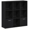 vidaXL Book Cabinet Black Oak 98x29x97.5 cm Engineered Wood