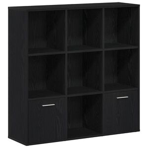 vidaXL Book Cabinet Black Oak 98x29x97.5 cm Engineered Wood