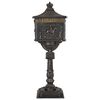 vidaXL Standing Mailbox Bronze 42.5 x 29.5 x 117 cm Cast Aluminum