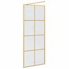 vidaXL Walk-in Shower Wall Gold 80 x 195 cm Tempered Glass