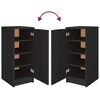 vidaXL Shoe Cabinet Black 30x35x70 cm Engineered Wood