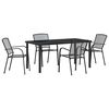 vidaXL Garden Dining Set 5 pcs Anthracite Powder-Coated Steel