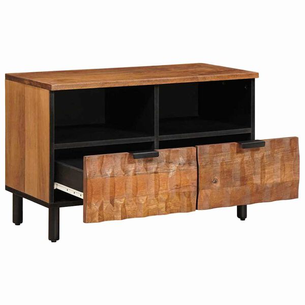 vidaXL TV Cabinet Acacia Brown Finish 70 x 33 x 46 cm Solid Mango Wood