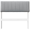 vidaXL Upholstered Headboard Light Grey 75 cm Solid Pine Wood