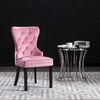 vidaXL Dining Chairs 2 pcs Pink Velvet