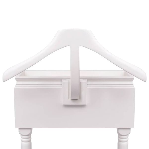vidaXL Clothing Rack with Cabinet Wood White