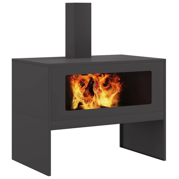vidaXL Fire Pit Black 80 x 50 x 96 cm Cold-rolled Steel