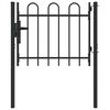 vidaXL Fence Gate BOXTEL 103 x 124.5 cm Powder-Coated Steel Grey