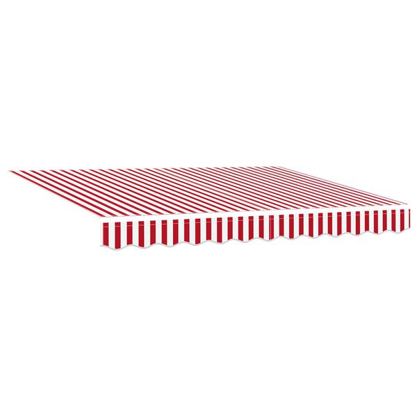 vidaXL Awning Frame Manual Red and White 350 x 250 cm