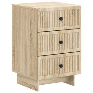 vidaXL Bedside Cabinet Sonoma Oak 43 x 41 x 66.5 cm Engineered Wood