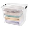 vidaXL Storage Boxes with Lids 2 pcs Transparent 55 L