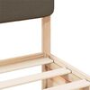 vidaXL Bed Frame with Upholstered Headboard Taupe 180 x 200 cm