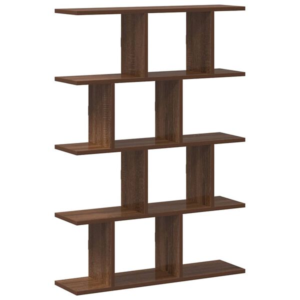 vidaXL Wall Cube Shelf 12 Compartments Brown Oak Engineered Wood