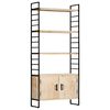vidaXL 4-Tier Bookcase 80x30x180 cm Solid Mango Wood