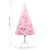 vidaXL Artificial Pre-lit Christmas Tree with Ball Set Pink 210 cm PVC