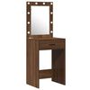 vidaXL Dressing Table with Door Brown 50 x 41 x 135 cm Engineered wood