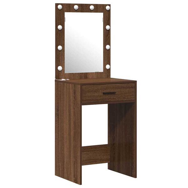 vidaXL Dressing Table with Door Brown 50 x 41 x 135 cm Engineered wood