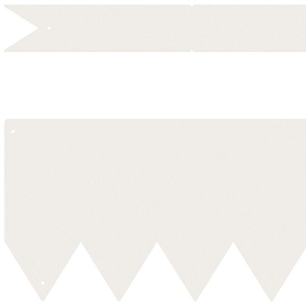 vidaXL Lawn Edging 20 pcs White 100 x 0.05 x 15 cm Cold Rolled Steel