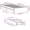 vidaXL Bed Frame with Drawers without Mattress Sonoma Oak 90x190 cm Single