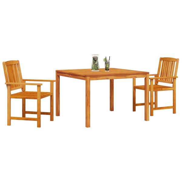 vidaXL Garden Dining Set 3 pcs Brown Solid Acacia Wood
