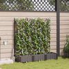 vidaXL Garden Planter 3 pcs Brown Steel