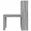vidaXL Desk with Shelf Grey Sonoma 122 x 67 x 145 cm Engineered Wood