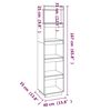 vidaXL Book Cabinet/Room Divider 40x35x167 cm Solid Pinewood