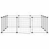 vidaXL 12-Panel Pet Cage with Door Black 35x35 cm Steel