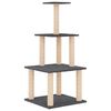 vidaXL Cat Tree with Sisal Scratching Posts Dark Grey 111 cm