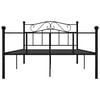 vidaXL Bed Frame without Mattress Black Metal 120x200 cm
