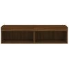vidaXL TV Cabinets with LED Lights 2 pcs Brown Oak 60x30x30 cm