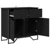 vidaXL Sideboard with Drawer Black Oak 79.5 x 35.5 x 74.5 cm