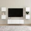 vidaXL 6 Piece TV Cabinet Set White Engineered Wood