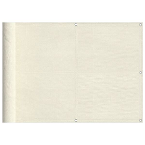 vidaXL Balcony Screen Cream 75x1000 cm 100% Polyester Oxford