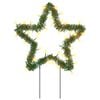 vidaXL Christmas Light Decorations with Spikes 3 pcs Star 50 LEDs 29 cm