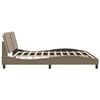 vidaXL Bed Frame with LED without Mattress "Zadar" Cappuccino 200x200 cm