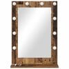 vidaXL Vanity Mirror with LED Strip Lights Sonoma Oak 70 x 50 x 18 cm