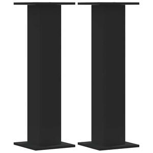 vidaXL Plant Stands 2 pcs Black 30x30x95 cm Engineered Wood