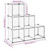 vidaXL Storage Cube Organiser with 6 Cubes Transparent PP