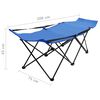 vidaXL Folding Sun Lounger Blue Steel